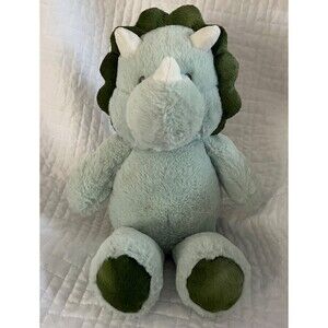 Kelly toy, rhinoceros,  Plush Rattle Mint Green 13 inches